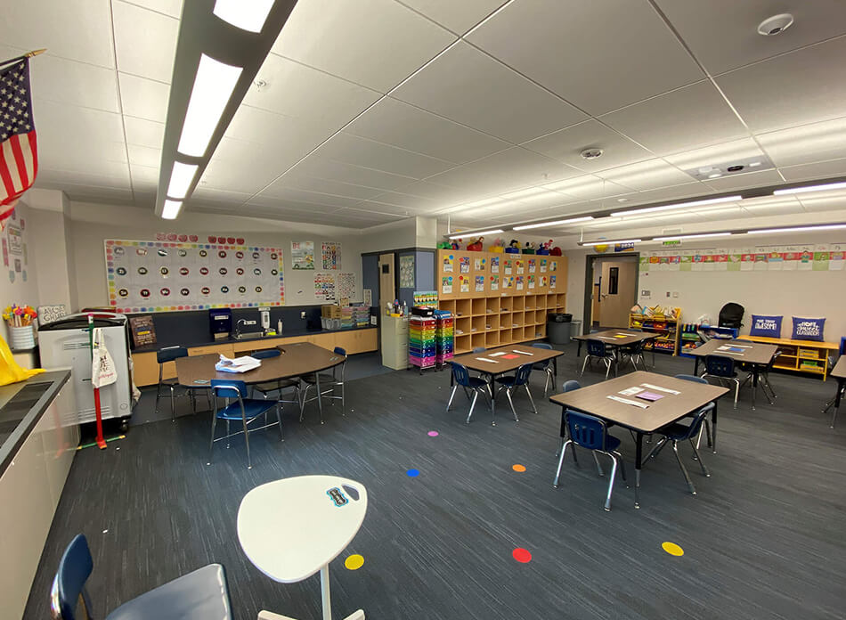 butler elementary typical classroom - architectural services firm longview wa designs schools