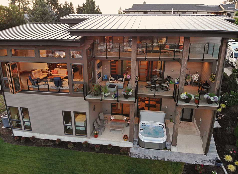 trillium residential exterior - architectural services firm longview wa designs custom residential